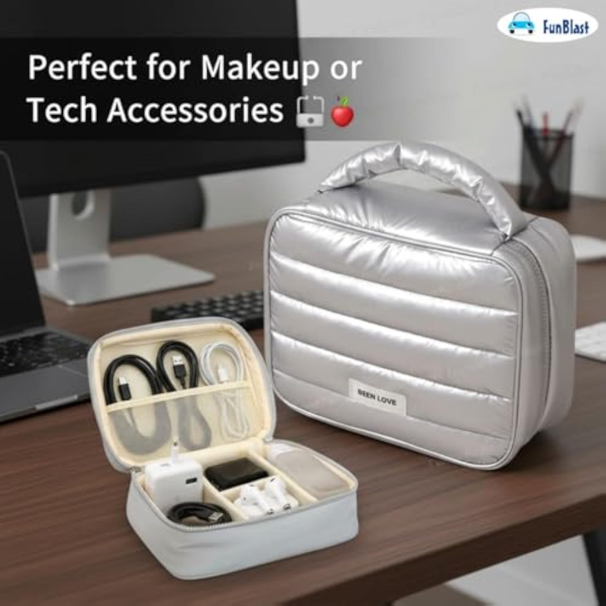 Travel Cosmetic Storage Bag, Multifunctional Puffy Storage Bag